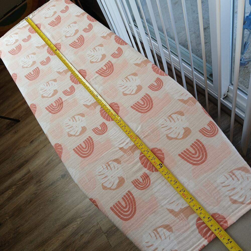 Sweet Sweet Honey Hawaii Bamboo Swaddle Blanket 45" x 43" pink rainbows tropical - Picture 6 of 13